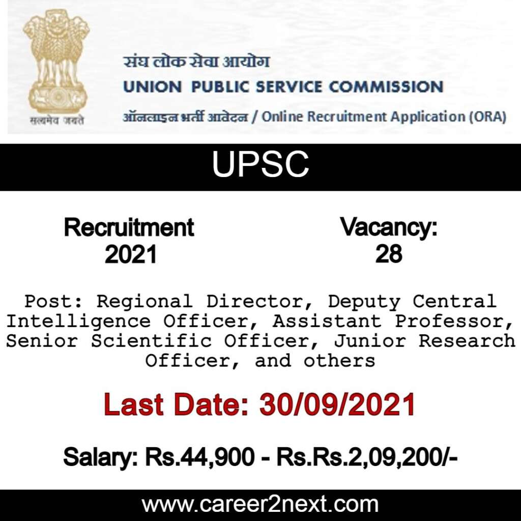 UPSC Job 2021 Image