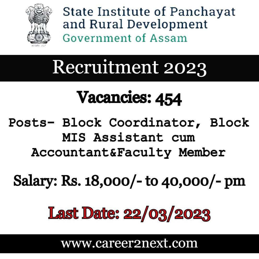 SIPRD Recruitment 2023