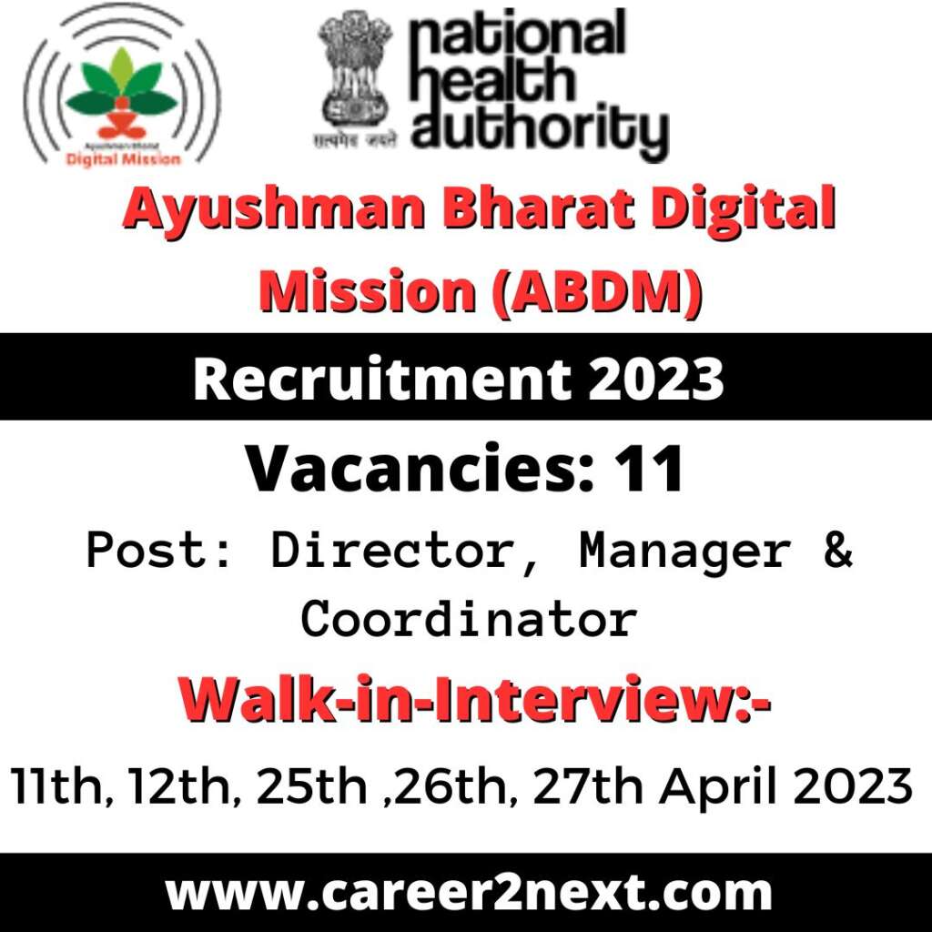Ayushman Bharat Recruitment 2023