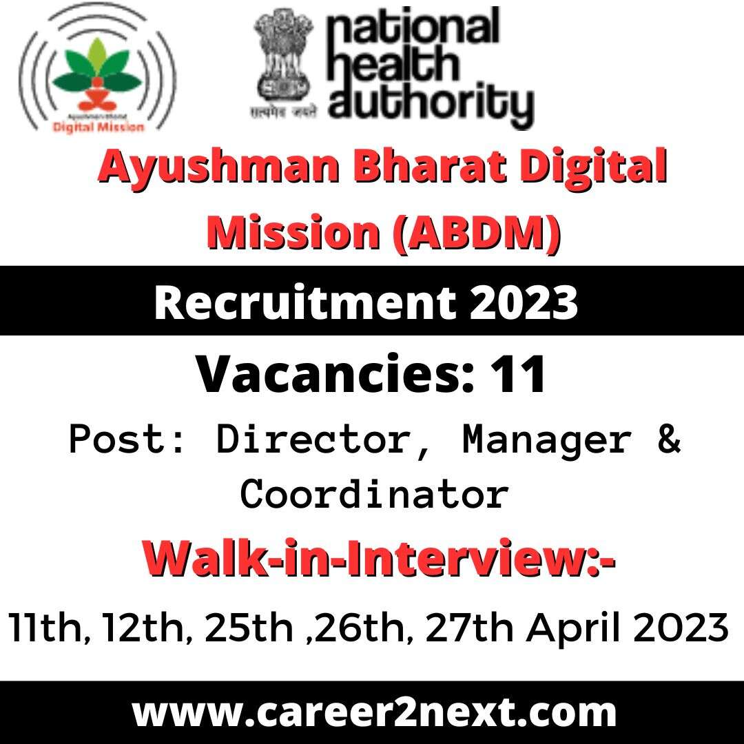 Ayushman Bharat Recruitment 2023 | 11 Director, Manager & Coordinator