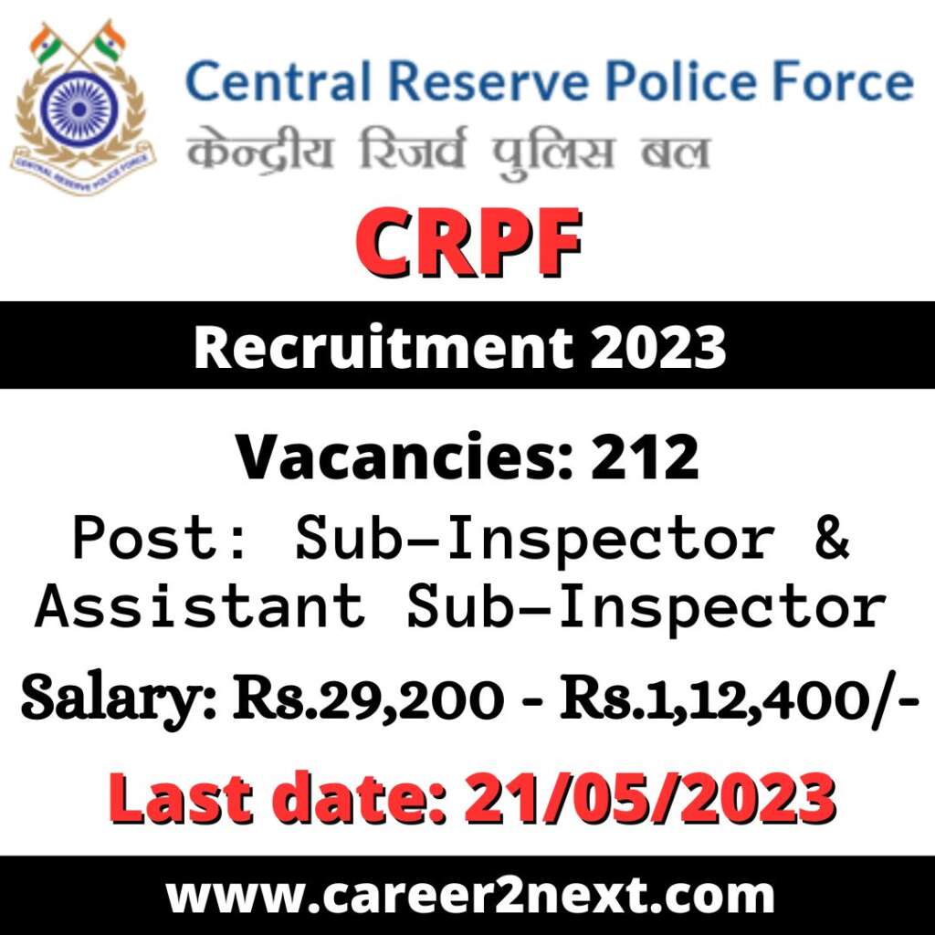 CRPF Recruitment 2023