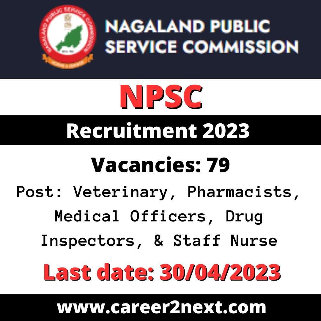NPSC Recruitment 2023 | 79 Veterinary Pharmacist and Other Posts
