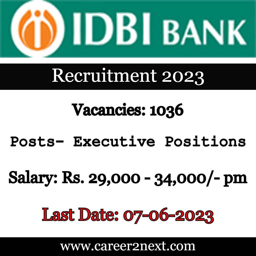 IDBI Bank Executive Recruitment 2023