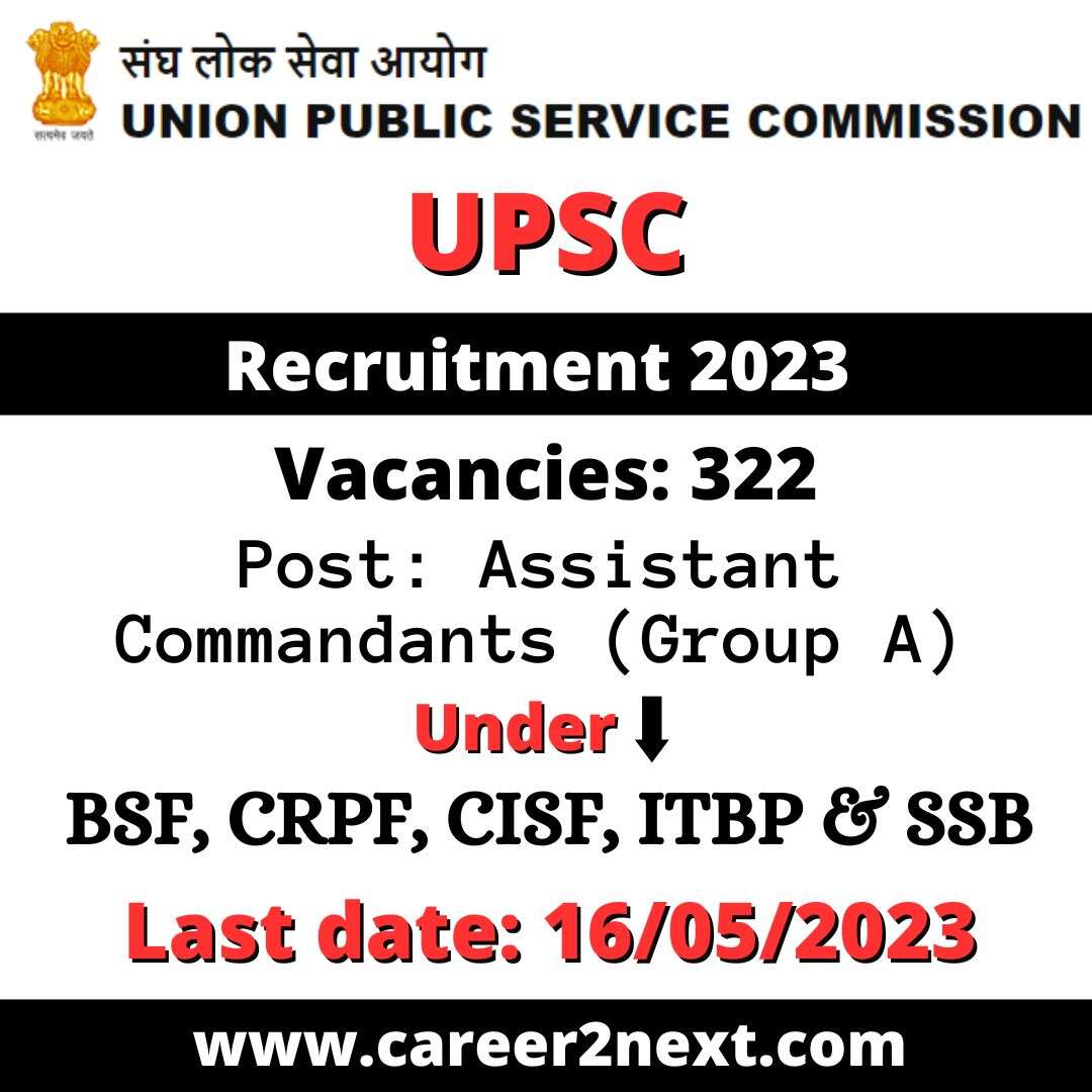 UPSC CAPF Recruitment 2023