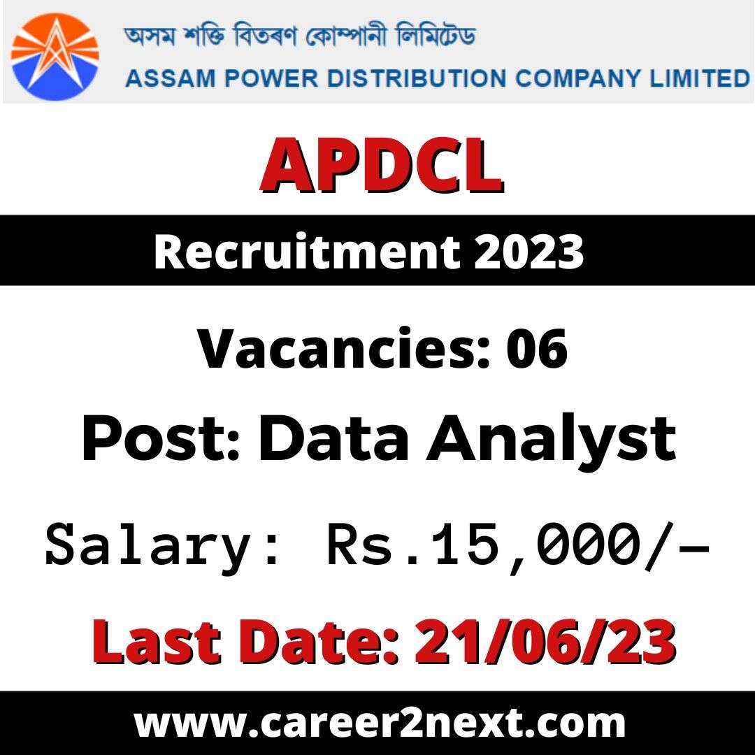 APDCL Recruitment 2023 | 6 Data Analyst Posts