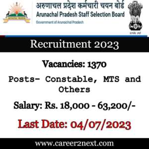 APSSB Recruitment 2023