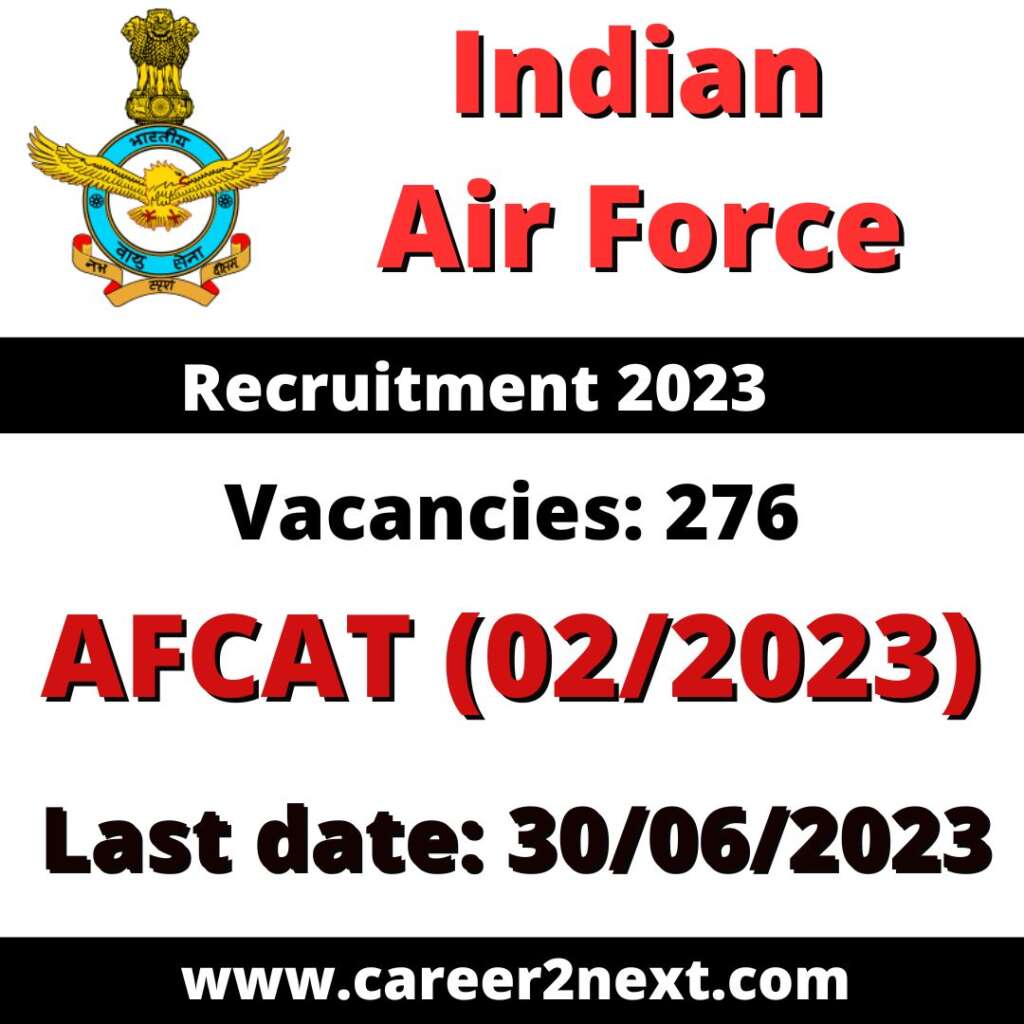 Airforce AFCAT Recruitment 2023