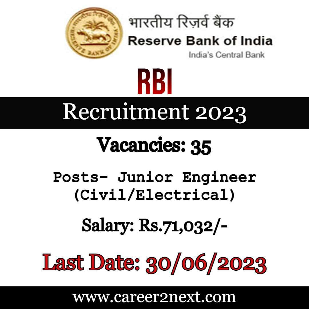 RBI JE Recruitment 2023