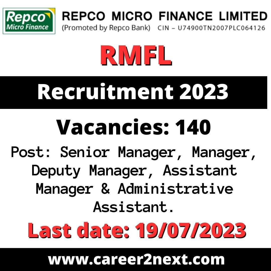 RMFL Recruitment 2023 | 140 Manager & Assistant Posts