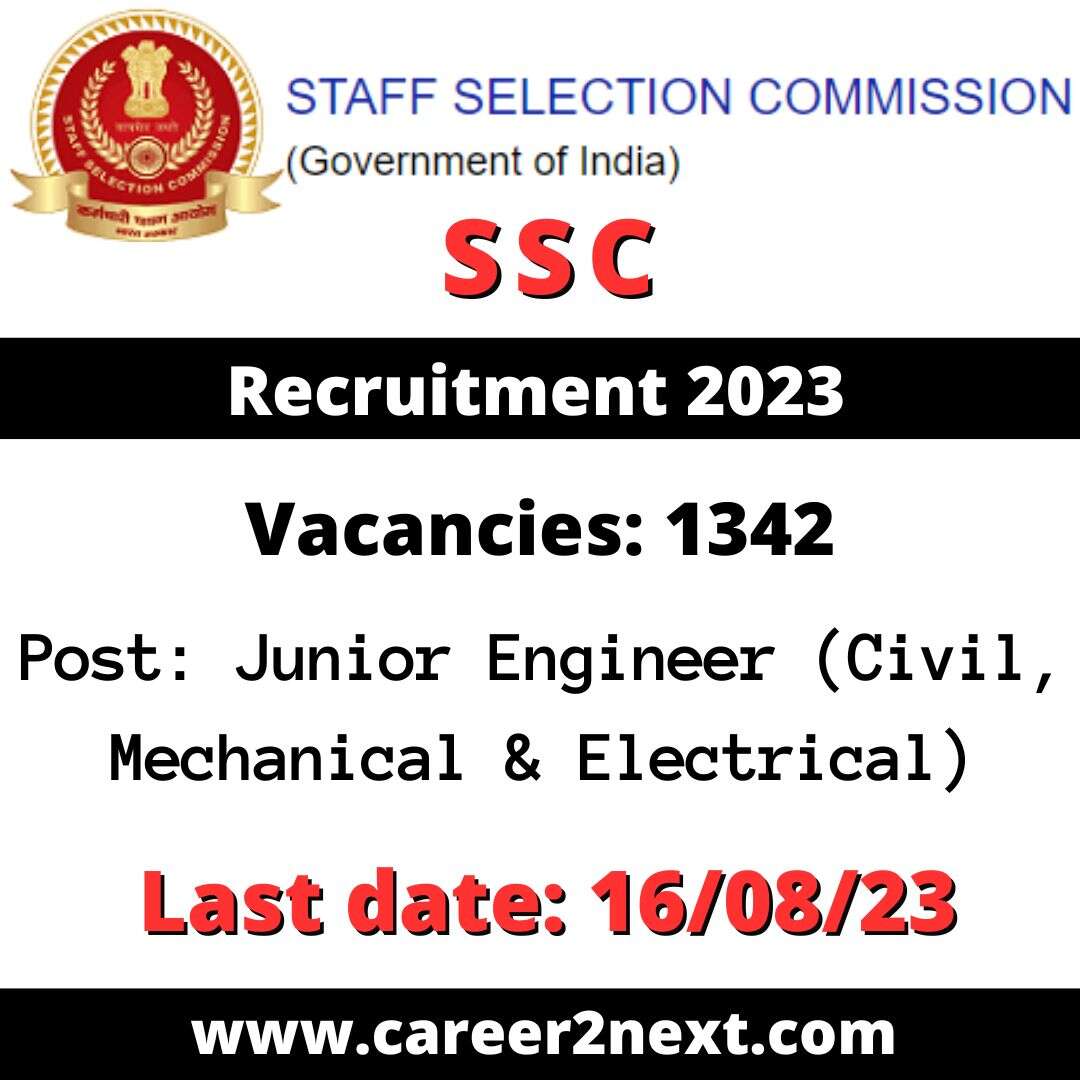 SSC Junior Engineer Recruitment 2023