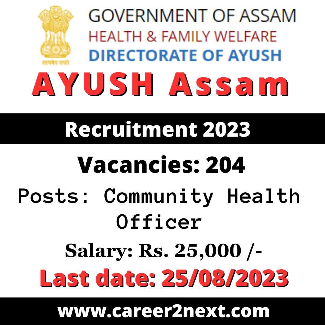 AYUSH Assam Recruitment 2023
