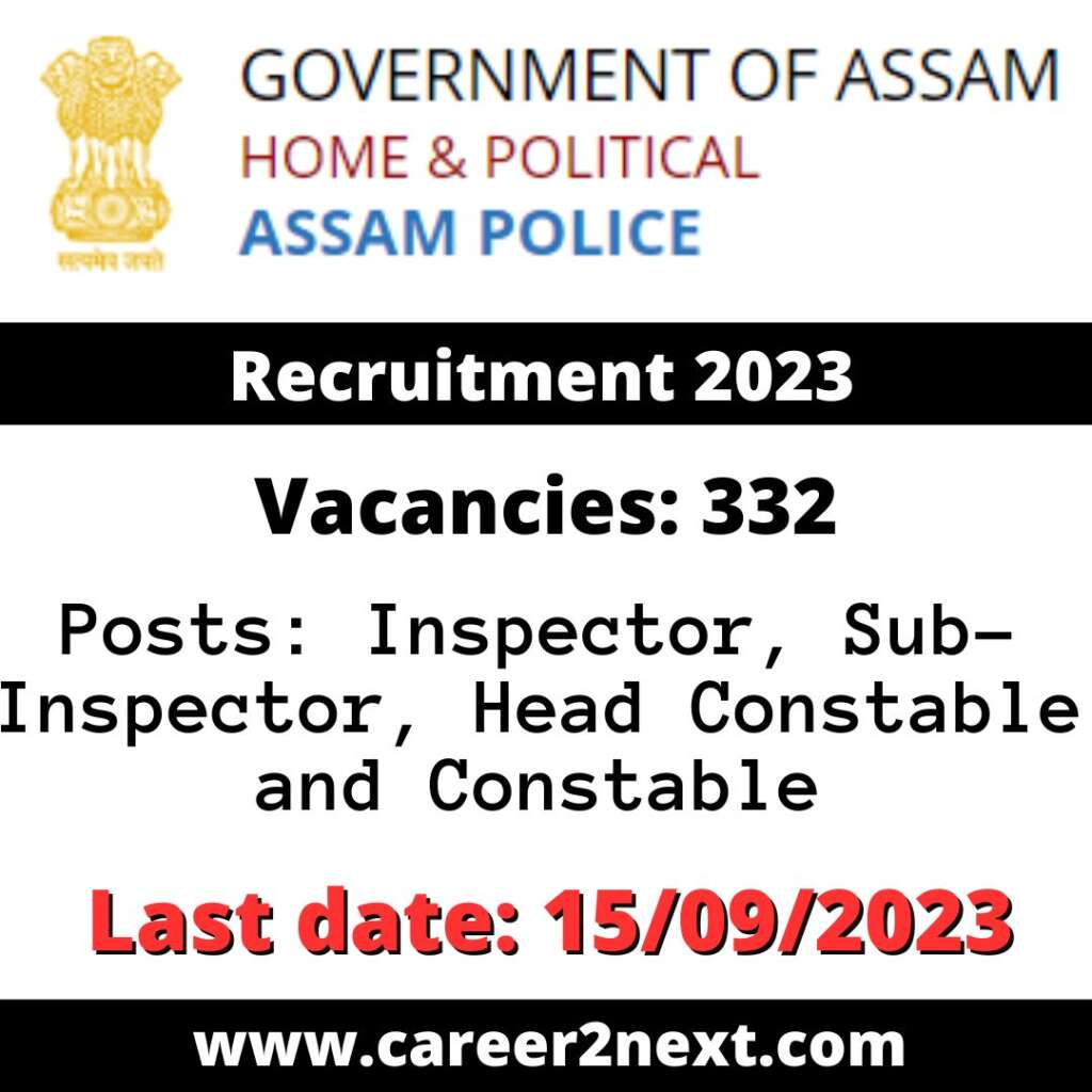 Assam Police Recruitment 2023
