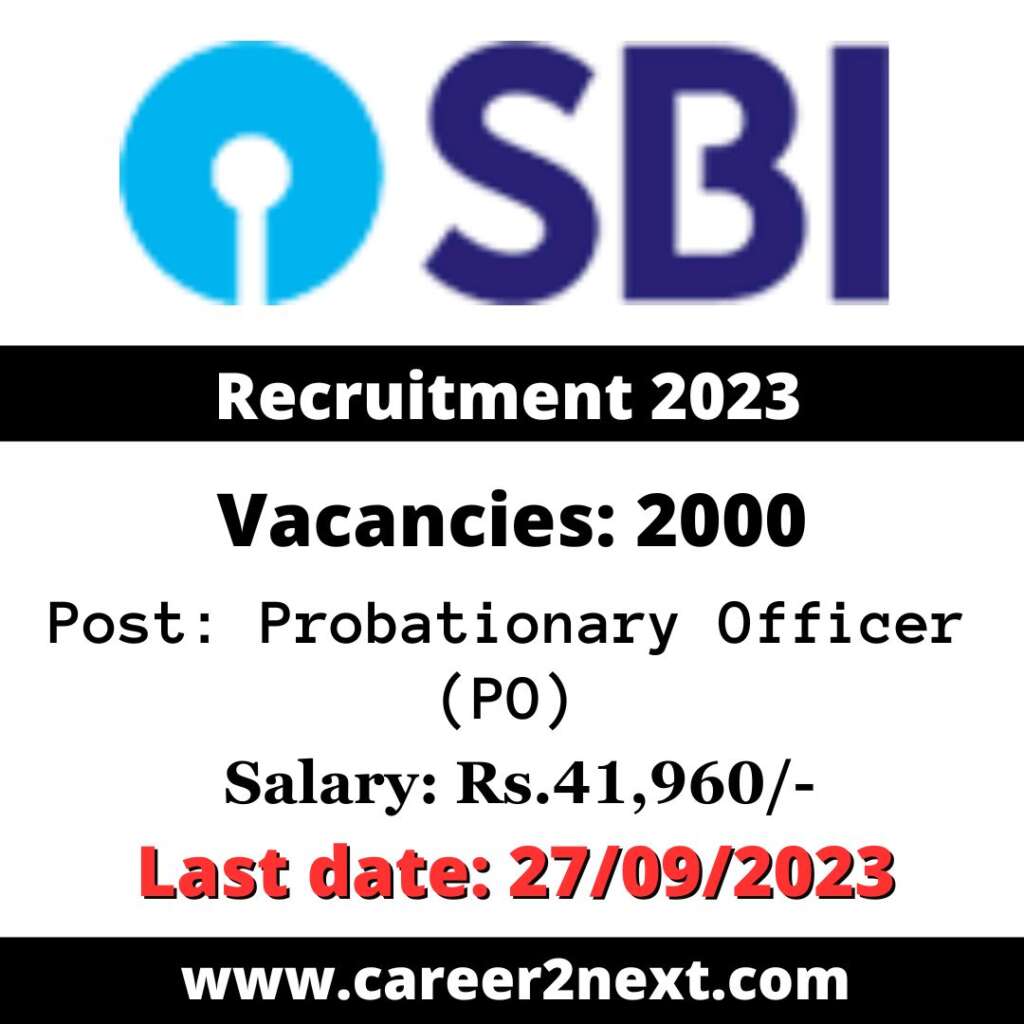 SBI PO Recruitment 2023