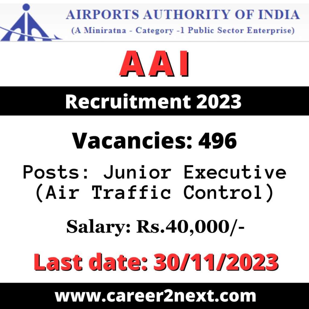 AAI Recruitment 2023 496 Posts