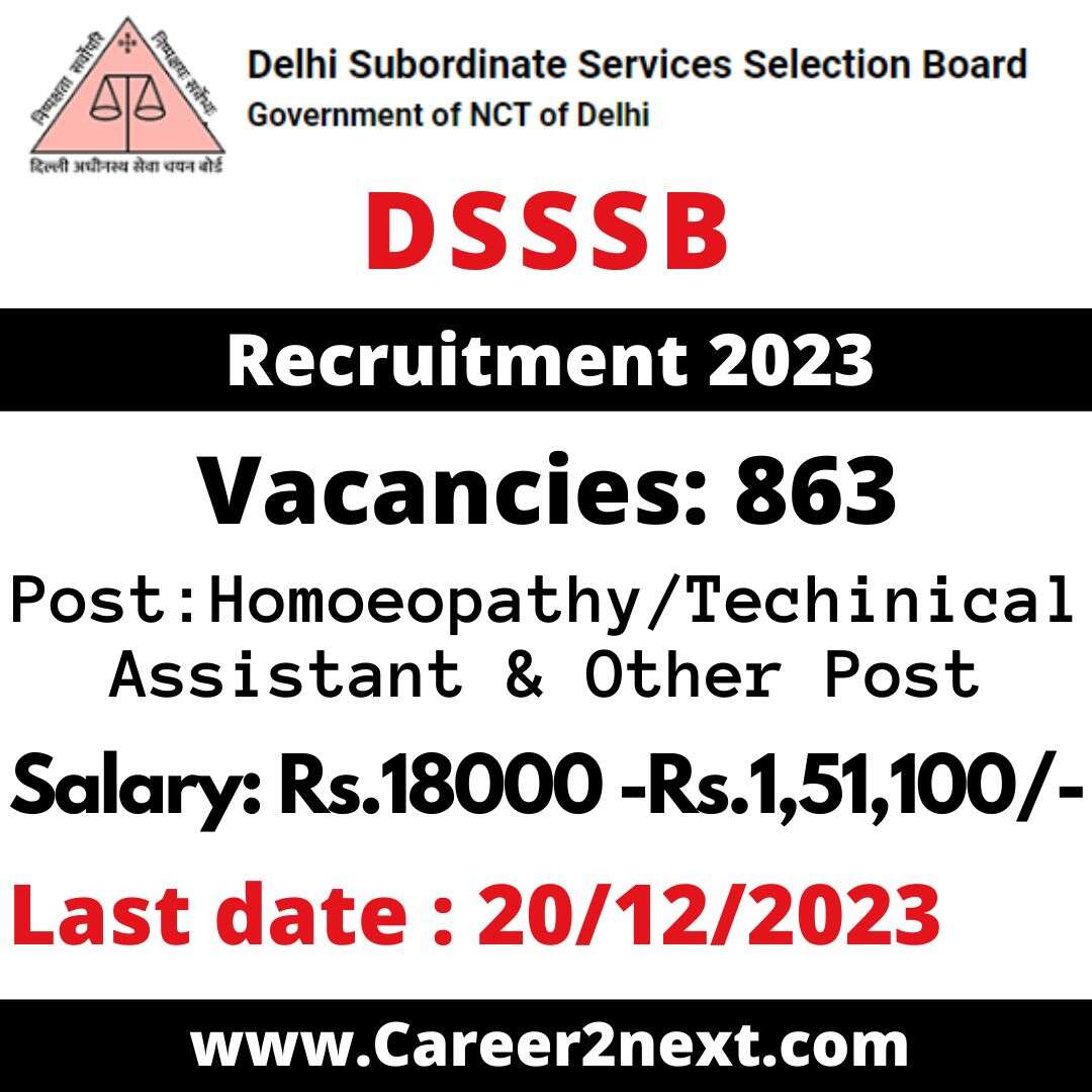 DSSSB Recruitment 2023
