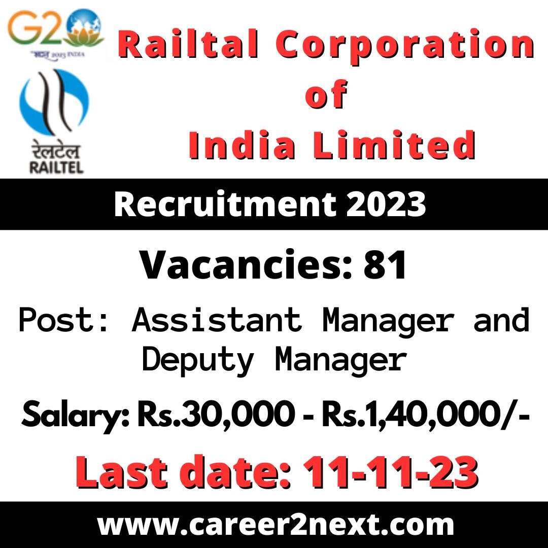 RAILTEL Recruitment 2023