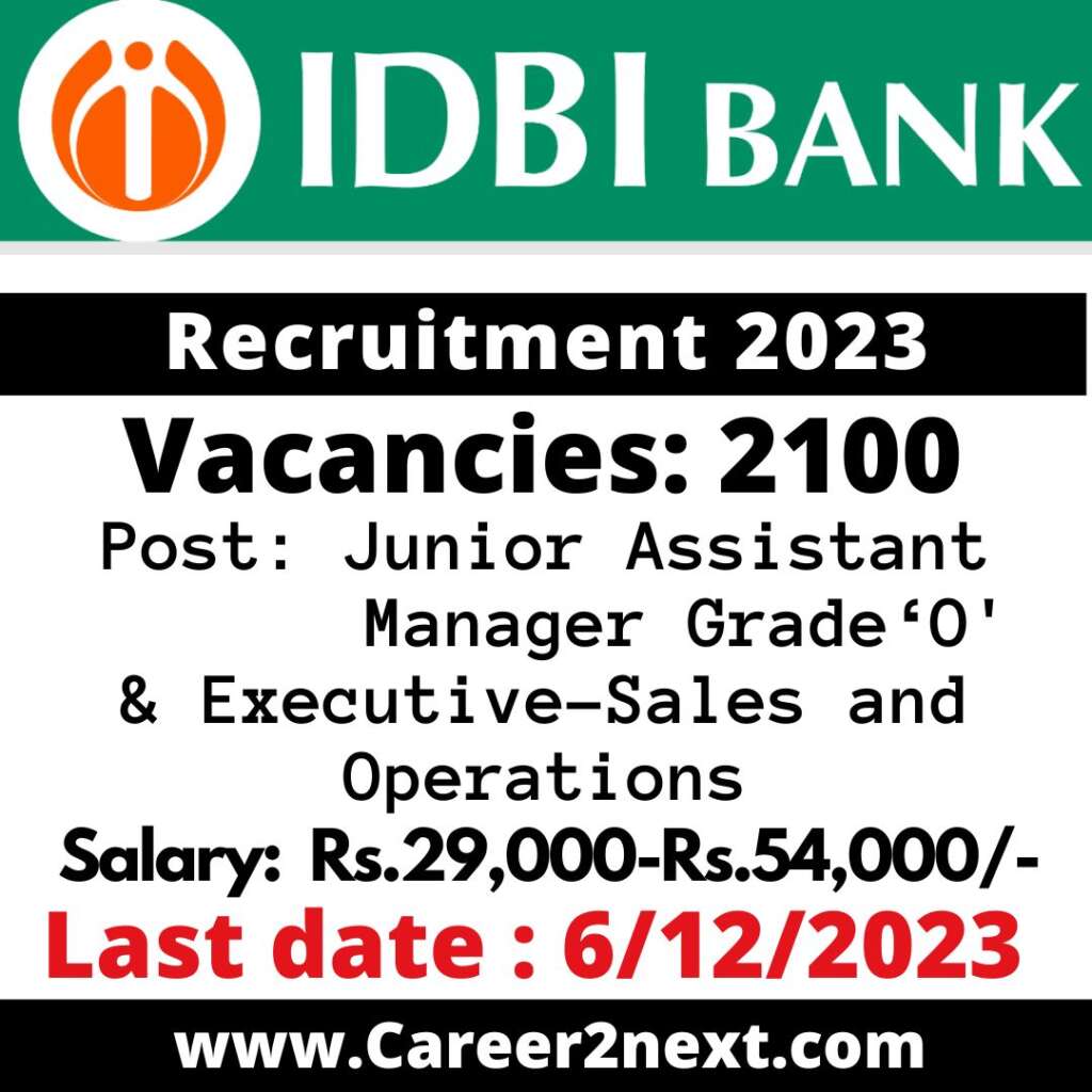 IDBI Bank Recruitment 2023